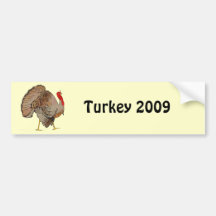 Full Colour Thanksgiving Turkey Bumper Stickers