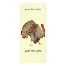 Full Colour Thanksgiving Turkey Customized Rack Card