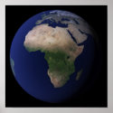 Full Earth showing Africa, Europe, &  Middle Ea posters