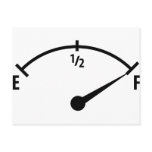 full fuel indicator icon post cards