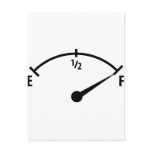 full fuel indicator icon post cards