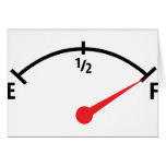 full fuel tank indicator gauge cards