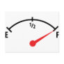 full fuel tank indicator gauge postcard