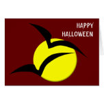 Full Moon and Bats Custom Halloween Card