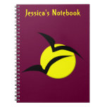 Full Moon and Bats Customisable Notebook