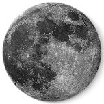 full moon pinback button