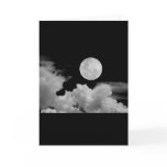 FULL MOON CLOUDS BLACK AND WHITE