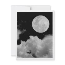 FULL MOON CLOUDS BLACK AND WHITE