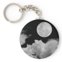 FULL MOON CLOUDS BLACK AND WHITE