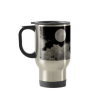 FULL MOON CLOUDS BLACK AND WHITE COFFEE MUG