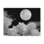 FULL MOON CLOUDS BLACK AND WHITE