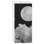 FULL MOON CLOUDS BLACK AND WHITE rack cards