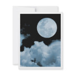 FULL MOON CLOUDS BLUE invitations