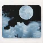 FULL MOON CLOUDS BLUE MOUSEPADS