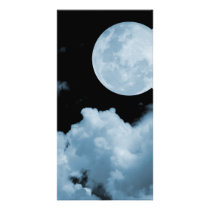 FULL MOON CLOUDS BLUE