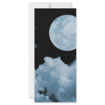 FULL MOON CLOUDS BLUE
