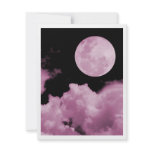 FULL MOON CLOUDS PINK invitations