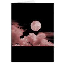 FULL MOON CLOUDS RED CARD