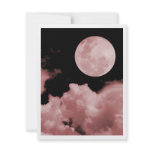 FULL MOON CLOUDS RED invitations