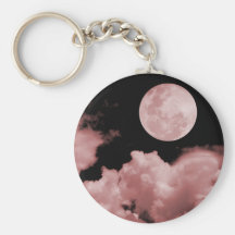 FULL MOON CLOUDS RED KEY CHAIN