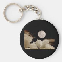 FULL MOON CLOUDS SEPIA KEY CHAIN