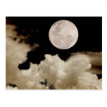 FULL MOON CLOUDS SEPIA POST CARDS