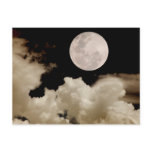 FULL MOON CLOUDS SEPIA postcards