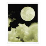 FULL MOON CLOUDS YELLOW INVITATION