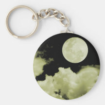 FULL MOON CLOUDS YELLOW KEY CHAINS