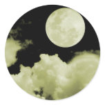 FULL MOON CLOUDS YELLOW stickers