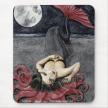 Full Moon, Empty Heart by Dawn Obrecht Mousepads