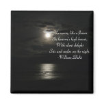 Full Moon over the water at night-with poetry