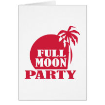Full Moon Party Greeting Card