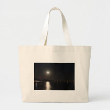 Full Moon Rise Tote Bags