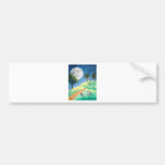 FULL MOON & SHEEP PAINTING BUMPER STICKERS