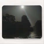 Full Moon Shining Above Water Mouse Mats