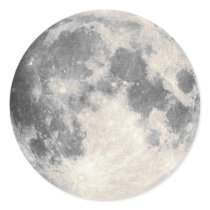 Full Moon Round Sticker
