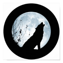 Full Moon Wolf Canvas posters
