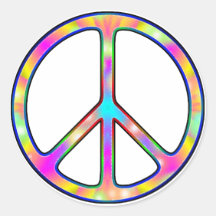 Full Psychedelic Peace Sign Stickers