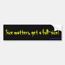 full size bumper sticker