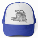 "full steam ahead" loco train mono hat