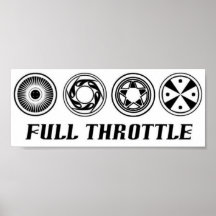 Full Throttle White Poster