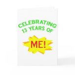 Fun 13th Birthday Gift Idea Card