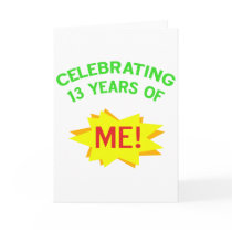 Fun 13th Birthday Gift Idea Card