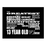 Fun 13th Birthday Party Greatest Thirteen Year Old Postcard