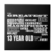 Fun 13th Birthday Party Greatest Thirteen Year Old Tiles