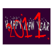 Fun 2011 Happy New Year gift postcards