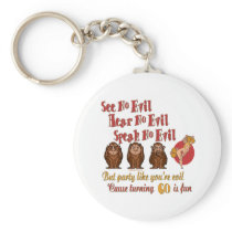Fun 60th Birthday Gifts Keychain