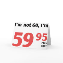 Fun 60th Birthday Plus Tax Cards
