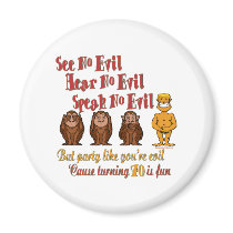 Fun 70th Birthday Gifts Fridge Magnet